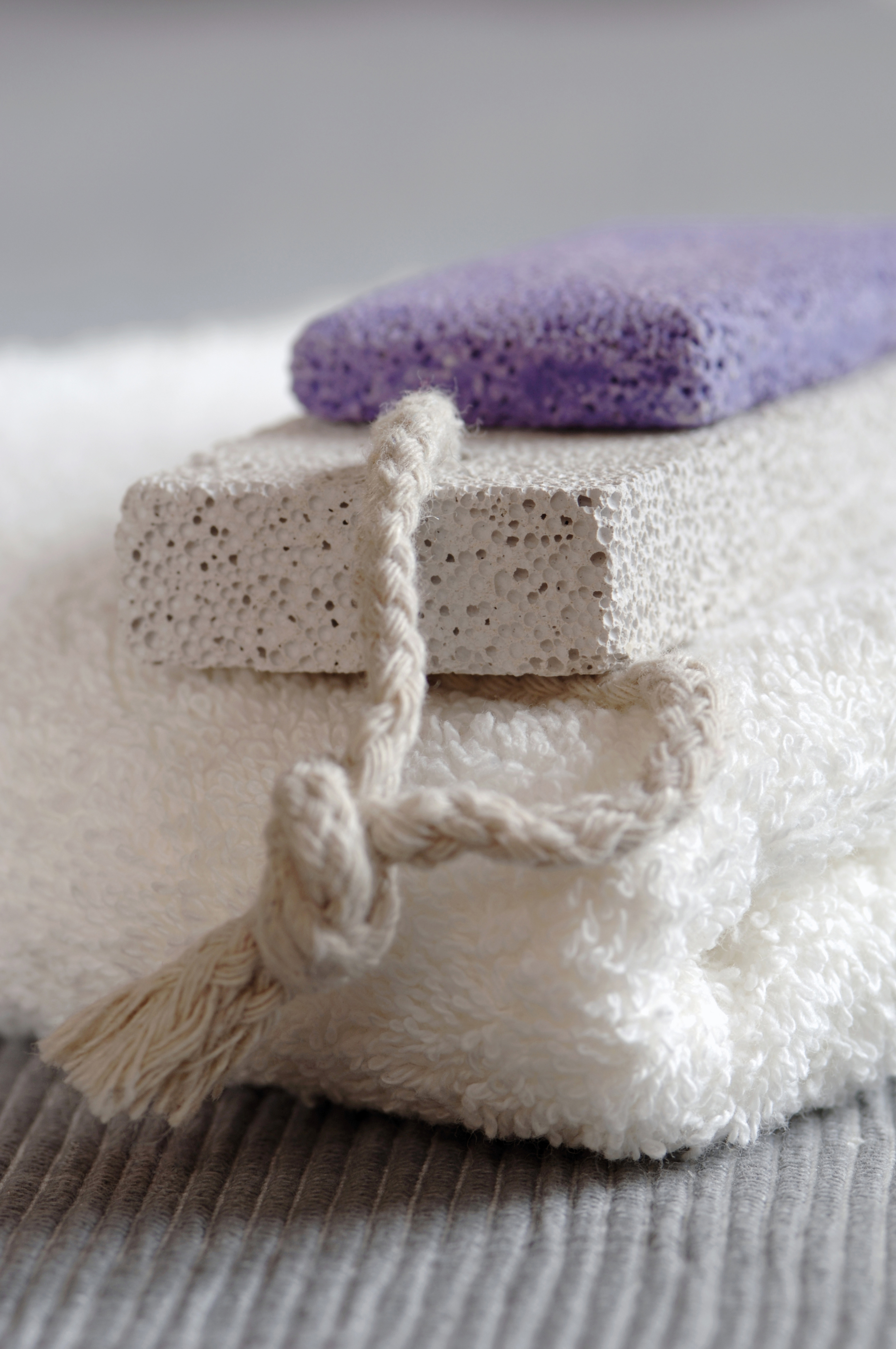 A pumice stone on a towel | Source: Getty Images