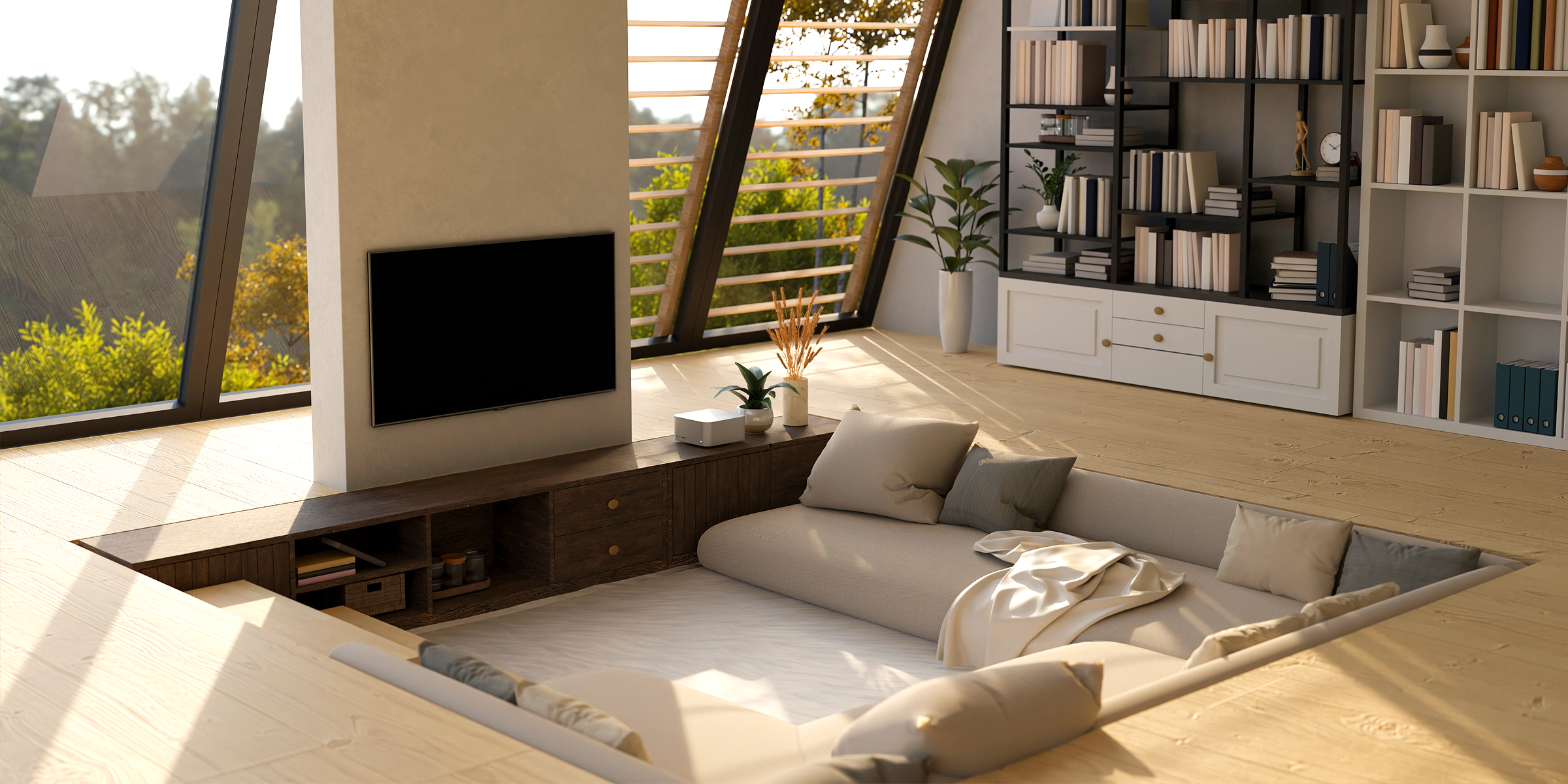 A sunken living room | Source: Shutterstock