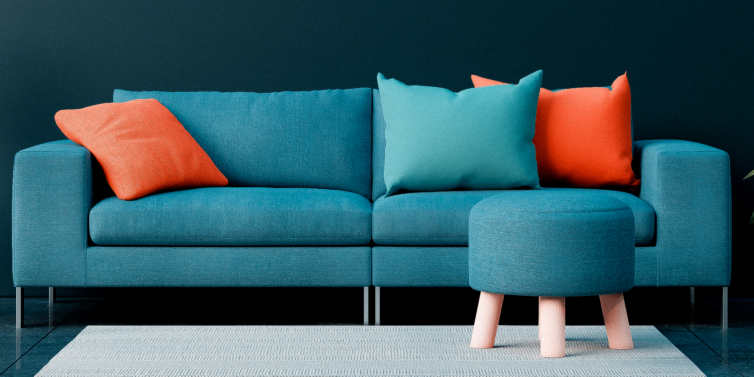 A turqouise blue couch | Source: Shutterstock