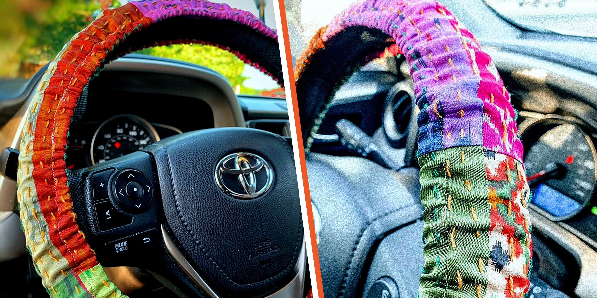 A steering wheel cover | Source: Instagram/the.rustic.bohemian