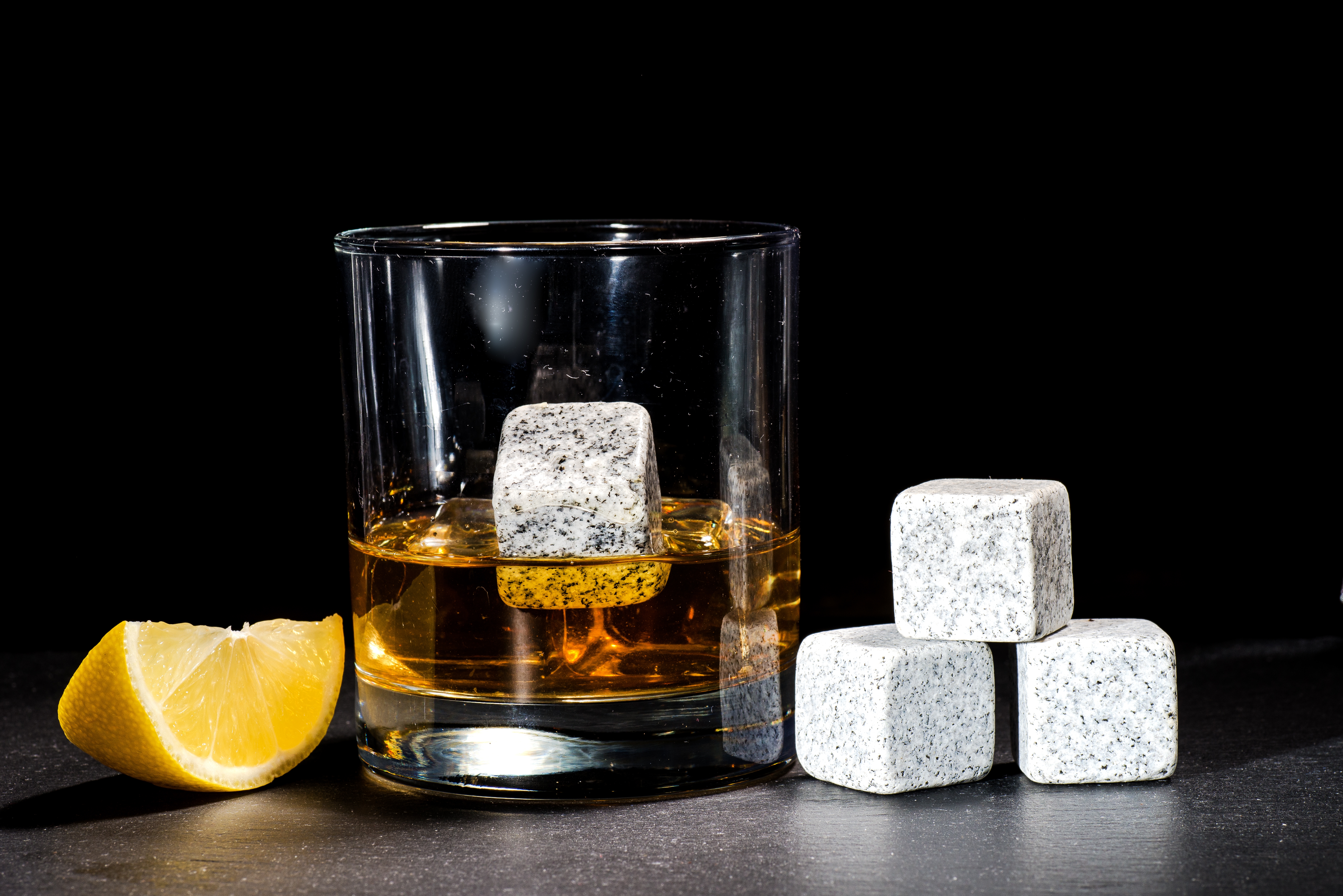 Whiskey with stones in a glass | Source: Shutterstock