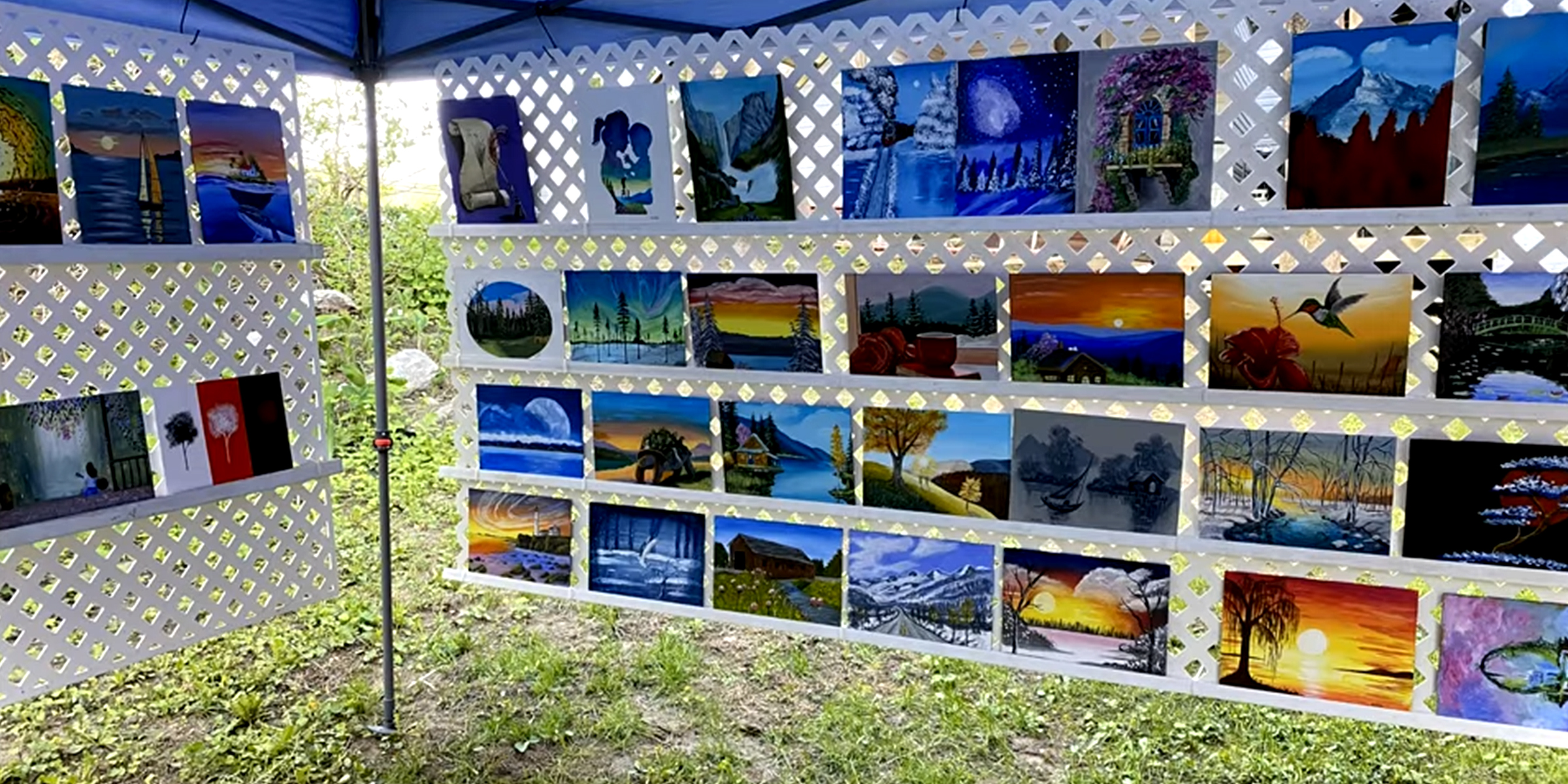 DIY art display panels | Source: YouTube.com/@PatMoore1946