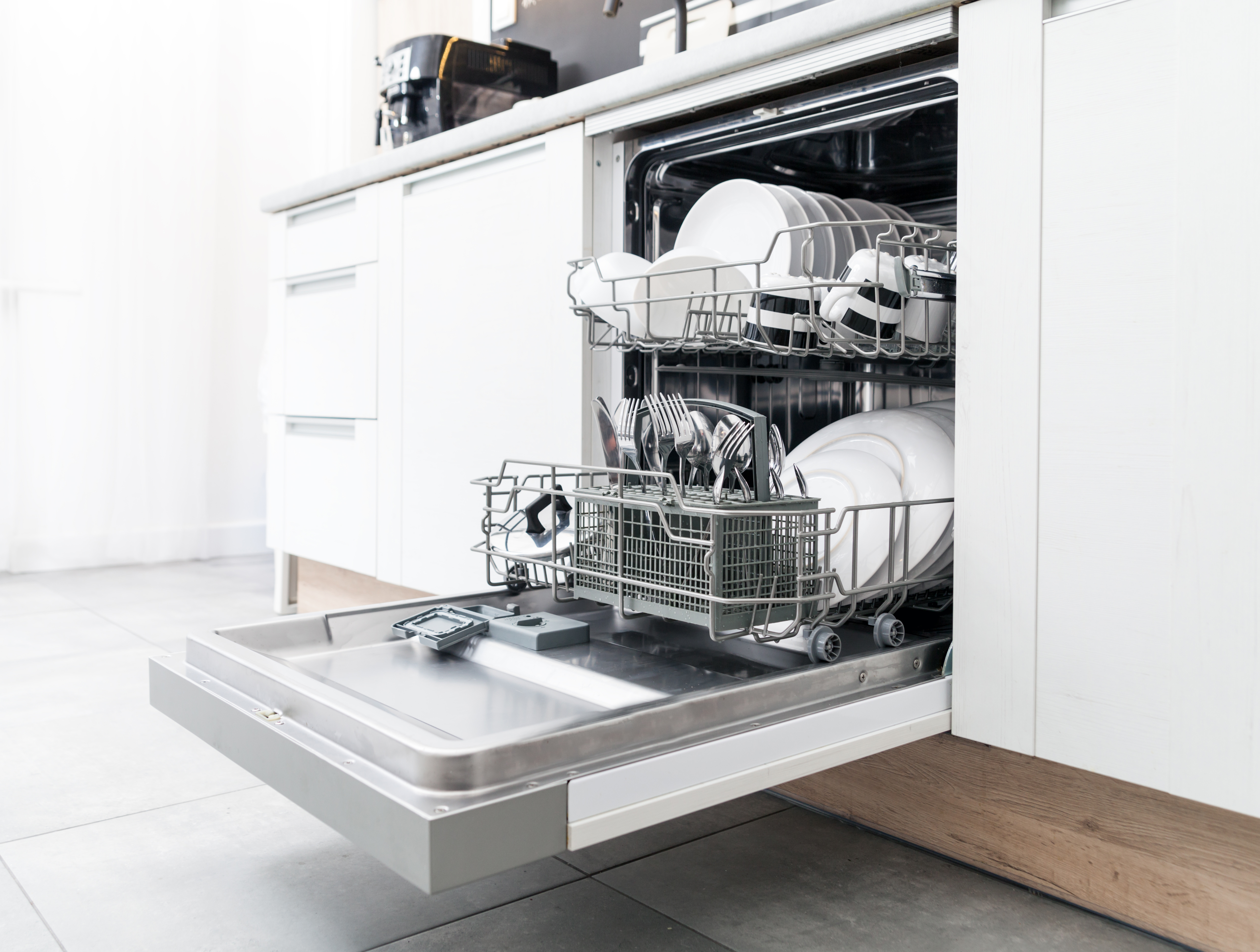 A fully loaded dishwasher | Source: Shutterstock
