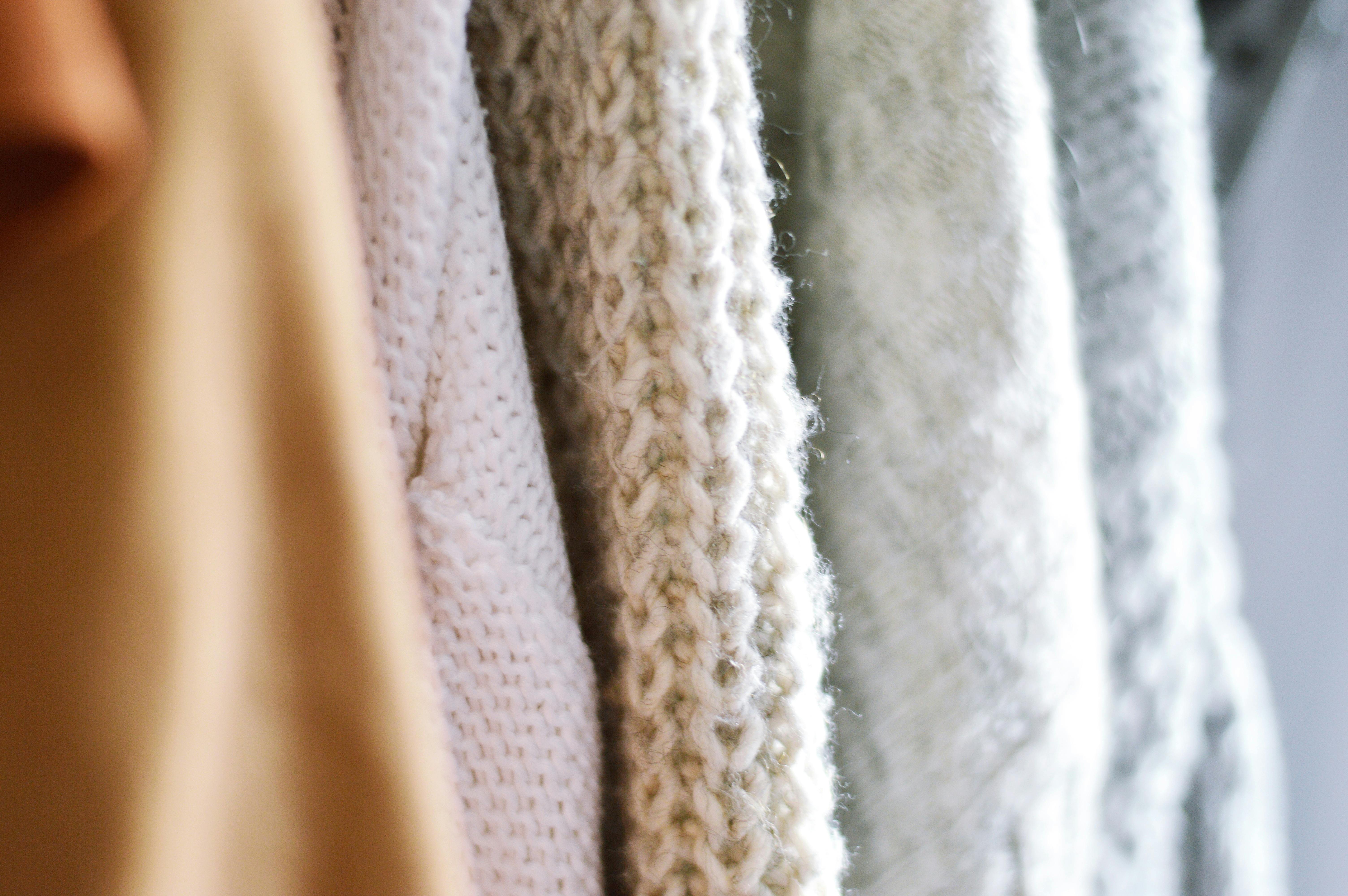 A close-up of knitted sweaters | Source: Pexels